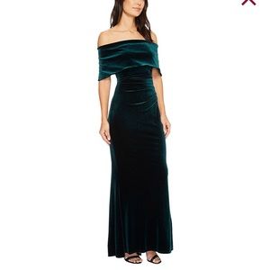 Vince Camuto off shoulder evening gown